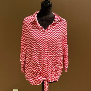 Pink Chevron Top